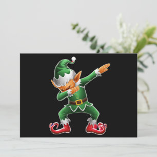 Cartão De Festividades Fazer Dabbing Fantasia de Elfo Esquadrão de Natal 
