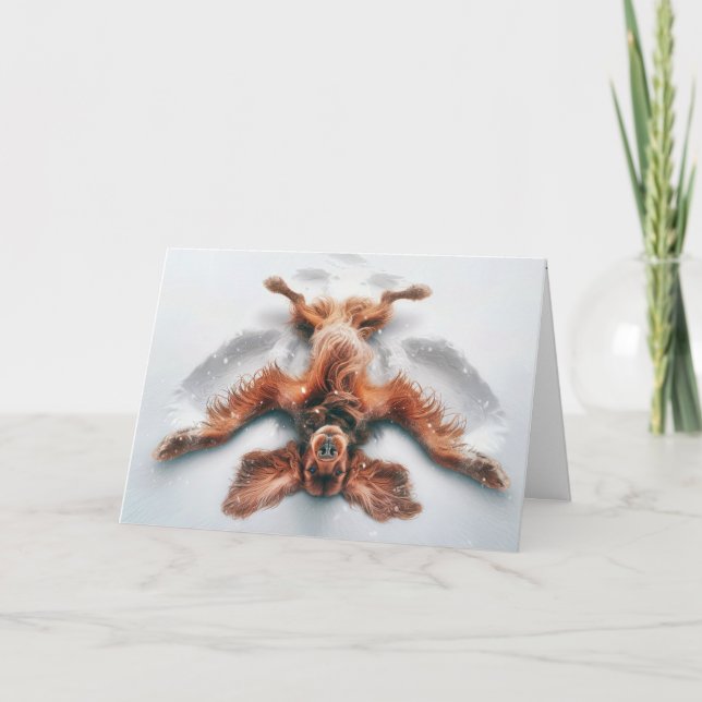 Cartão De Festividades Fazer de neve na Irlanda do Natal (Frente)