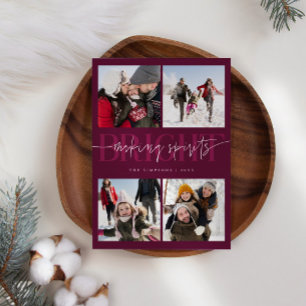 Cartão De Festividades Fazer Espirita Bright Cranberry Foto de Natal