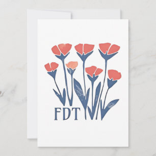 Cartão De Festividades FDT Floral Wreath Feminina Subtil Boho Anti-Trump