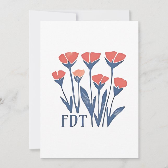 Cartão De Festividades FDT Floral Wreath Feminina Subtil Boho Anti-Trump (Frente)