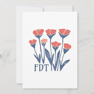 Cartão De Festividades FDT Floral Wreath Feminina Subtil Boho Anti-Trump