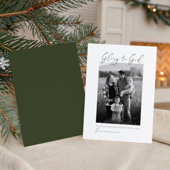 Cartão De Festividades Fé Cristã Foto Roteiro Moderno Mínimo (Criador carregado)