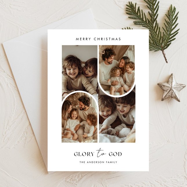 Cartão De Festividades Fé Religiosa Glória a Deus Arco de Natal Foto (Criador carregado)