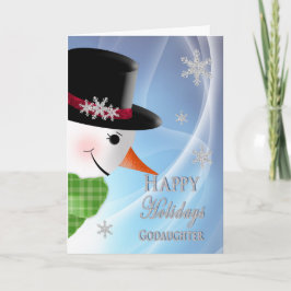 Cartão De Festividades Fecho de Snowman - Natal - Filha de Deus