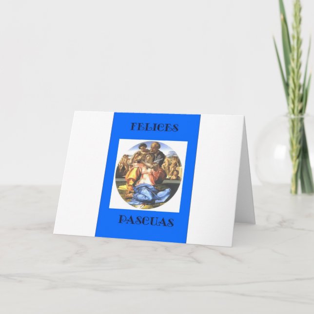 Cartão De Festividades Felices Pascuas Spanish Easter (Frente)