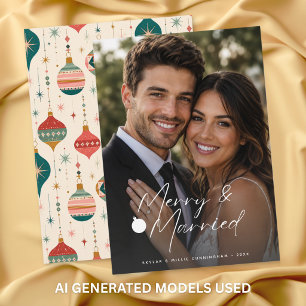 Cartão De Festividades Felicidade & Casamento Festa de Natal Foto