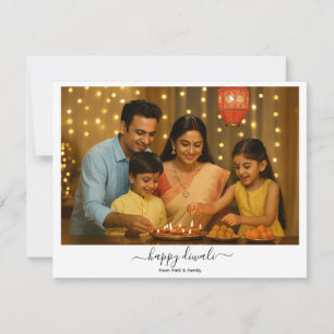 Cartão De Festividades Felicidade da família Happy Diwali