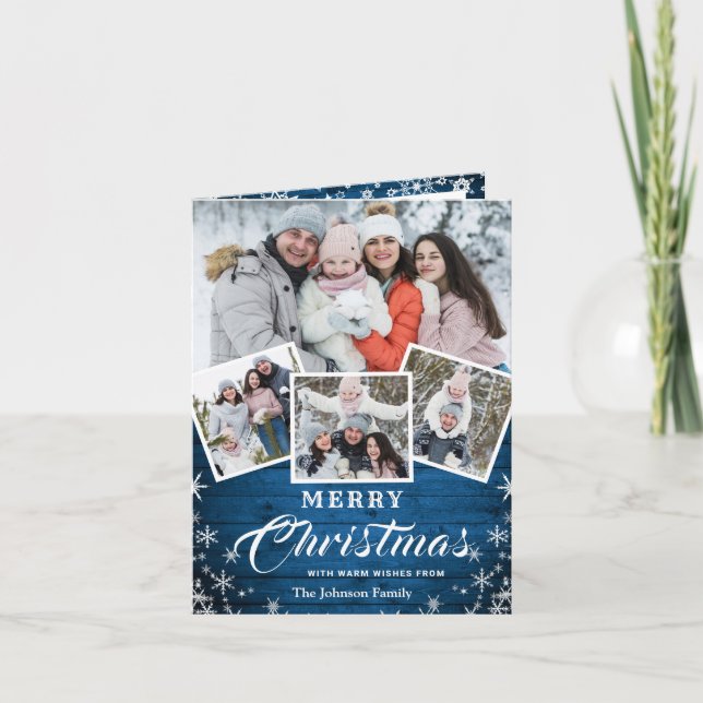 Cartão De Festividades Felicidade natalícia em madeira russa 6 FOTO Sauda (Frente)