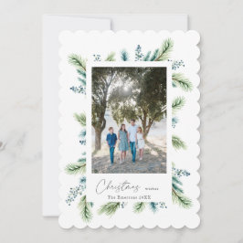 Cartão De Festividades Felicidades de Natal Boho Spruce e Fir
