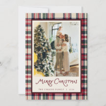 Felicidades de Natal em Tartã Marfim Família Foto