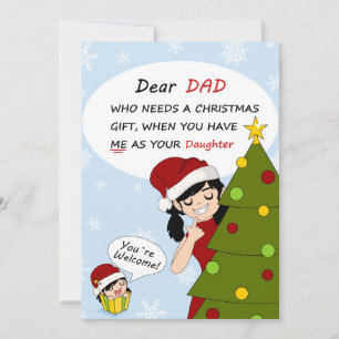 Cartão De Festividades Felicidades De Natal Engraçadas Da Filha Misquívor