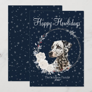 Cartão De Festividades Felicidades Howlidays Cachorro Dalmatiano Fofo