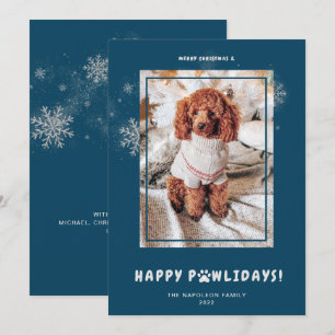 Cartão De Festividades Felicidades Natal Alegre PAWlidays Fofo Foto Hol