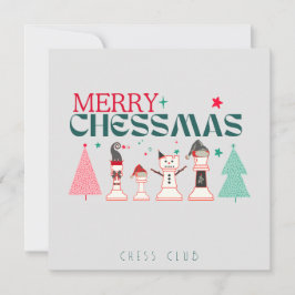 Cartão De Festividades Felicidades natalícias enxadrísticas personalizada