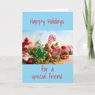 CARTÃO DE FESTIVIDADES **FELICIDADES** PARA UM "AMIGO ESPECIAL"