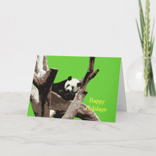 Cartão De Festividades Felisssimo Ano Novo panda gigante