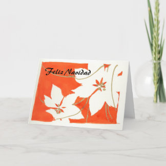 Cartão De Festividades Felix Navidad - Poinsetia