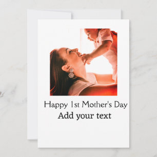 Cartão De Festividades Feliz 1º Dia das Mães melhor mãe de todas adiciona