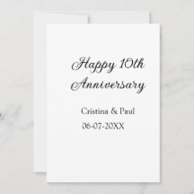 Feliz 10º aniversário, simples nome de casamento m