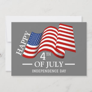 Cartão De Festividades Feliz 4 de julho Dia da Independência Bandeira Ame