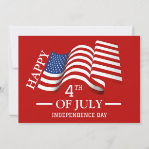 Cartão De Festividades Feliz 4 de julho Dia da Independência Bandeira Ame