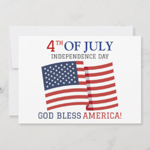 Cartão De Festividades Feliz 4 de julho Festa do Dia da Independência