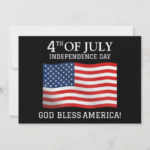 Cartão De Festividades Feliz 4 de julho Festa do Dia da Independência