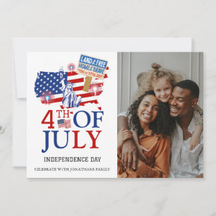 Cartão De Festividades Feliz 4 de julho Foto do Dia da Independência