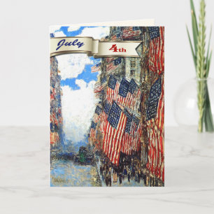Cartão De Festividades  Feliz 4 de julho. Placas personalizáveis de arte