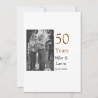 Feliz 50º aniversário adicionar nome do casal data