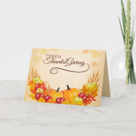 Cartão De Festividades Feliz Ação de Graças