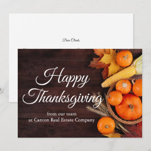 Cartão De Festividades Feliz Ação de Graças Abóboras Personalizadas para