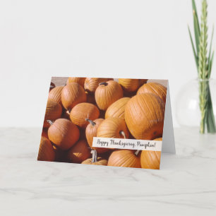 Cartão De Festividades Feliz Ação de Graças Pumpkin Orange Fall Squash