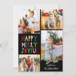 Cartão De Festividades Feliz Alegre e Divertido | Colagem de Fotos de Nat