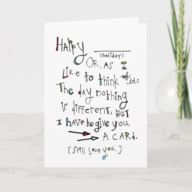 Cartão De Festividades Feliz (algum feriado) (Frente)