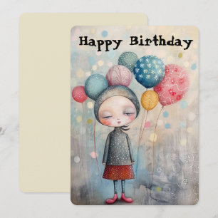 Cartão De Festividades Feliz aniversariante com balões