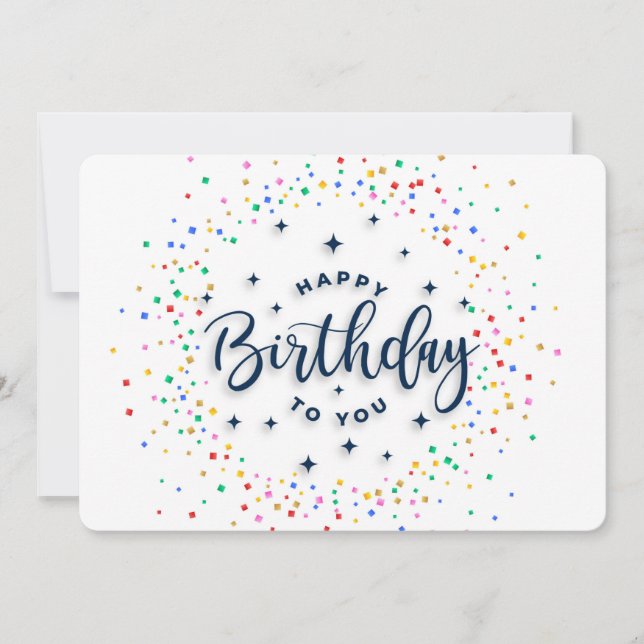 Cartão De Festividades Feliz aniversário (Frente)