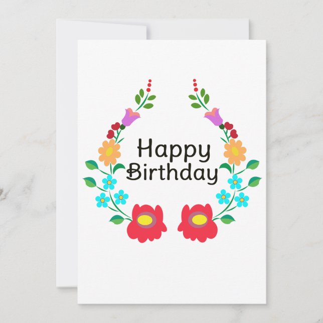 Cartão De Festividades feliz aniversário (Frente)