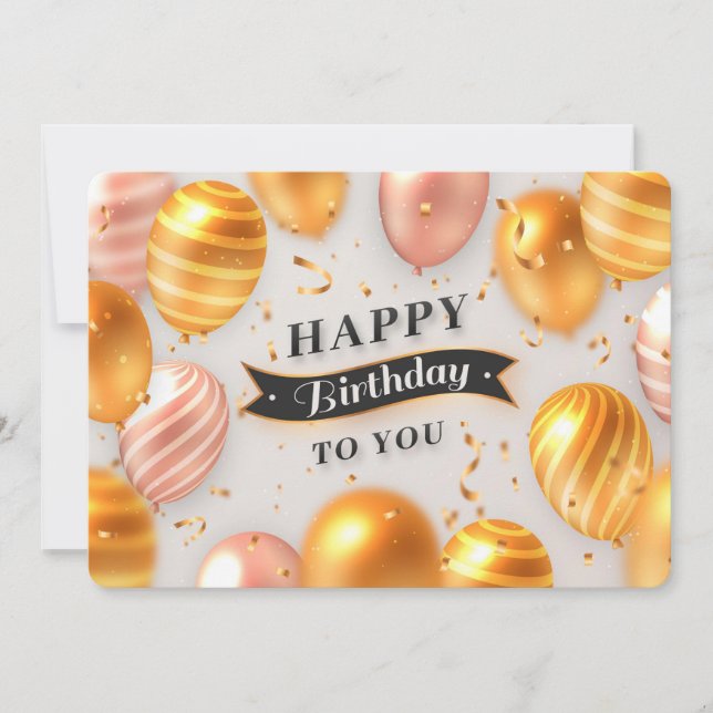 Cartão De Festividades Feliz aniversário (Frente)