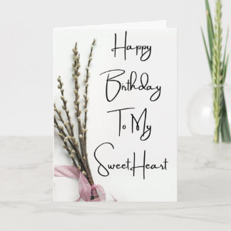Cartão De Festividades Feliz Aniversário à Minha Namorada Querida