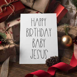 Cartão De Festividades Feliz aniversário Bebê Jesus Natal engraçado