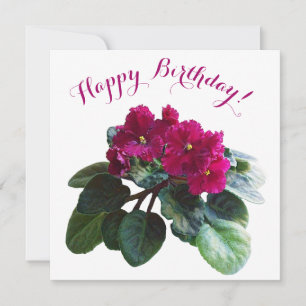 Cartão De Festividades Feliz aniversário bonito flores cor-de-rosa na mod