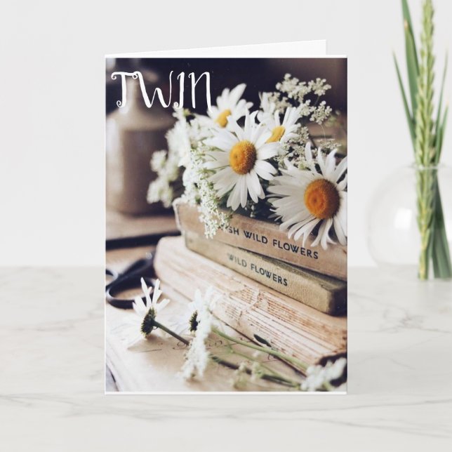 CARTÃO DE FESTIVIDADES "FELIZ ANIVERSÁRIO" ***CARTÃO DE ANIVERSÁRIO TWIN  (Frente)