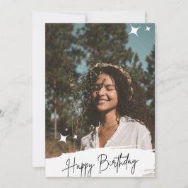Cartão De Festividades Feliz Aniversário da Aestética Verde