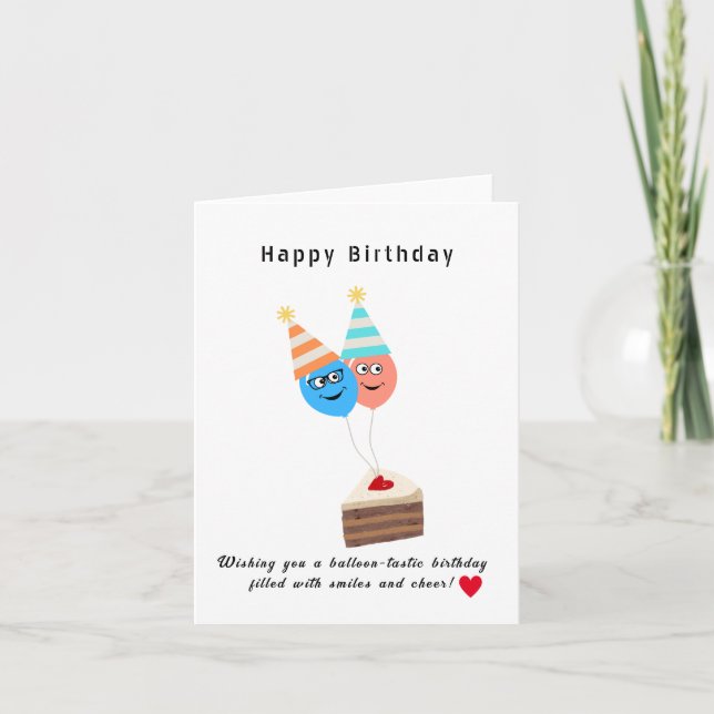 Cartão De Festividades Feliz aniversário Desejando seu aniversário bálsam (Frente)