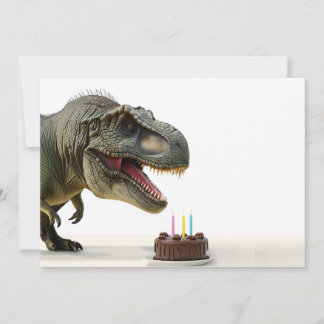 Cartão De Festividades Feliz aniversário do T-Rex
