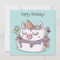 Feliz Aniversário do Unicorn Cake