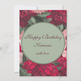 Cartão De Festividades Feliz Aniversário dos Peões Elegantes