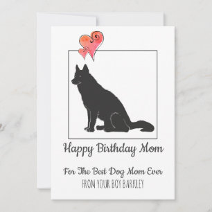 Cartão De Festividades Feliz Aniversário Mãe Do Cachorro